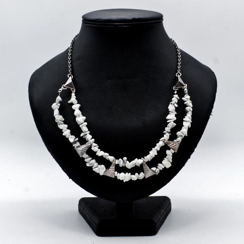 Amara Necklace howlite necklace making kit — DIY set with beads and instructions for creating handmade jewelry