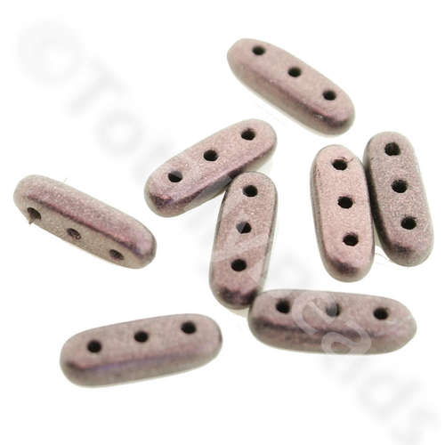 10mm Czech glass glass beads metallic suede pink — pack of 30, high-quality two-hole beads ideal for jewelry making, bead weaving, and cr…