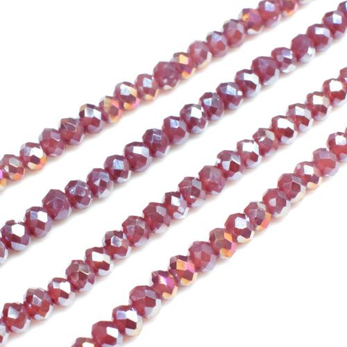 3.5mm crystal beads lt amethyst ab, pack of 150 — AB finish, faceted for jewelry making and beadwork