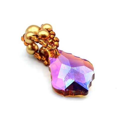 Elsie Baroque Pendant Bail Kit amber jewelry making kit — DIY set with beads and instructions for creating handmade jewelry