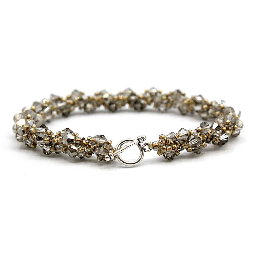 Seraphina Bracelet black diamond bracelet making kit — DIY set with beads and instructions for creating handmade jewelry