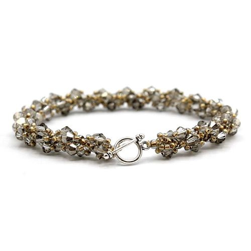 Seraphina Bracelet black diamond bracelet making kit — DIY set with beads and instructions for creating handmade jewelry