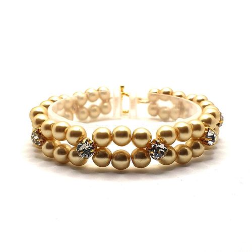 Thea Rhinestone Bracelet golden haze bracelet making kit — DIY set with beads and instructions for creating handmade jewelry