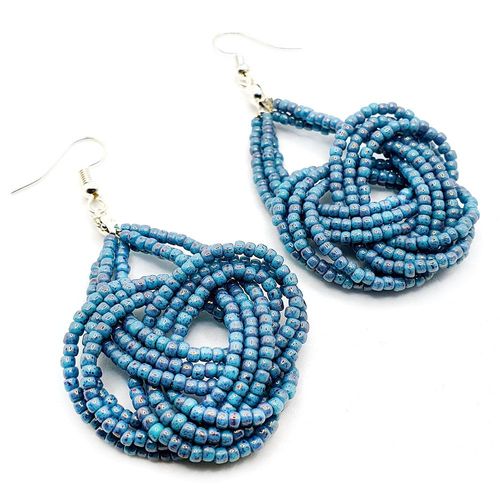 Eirin Earrings speckled turquoise earring making kit — DIY set with beads and instructions for creating handmade jewelry