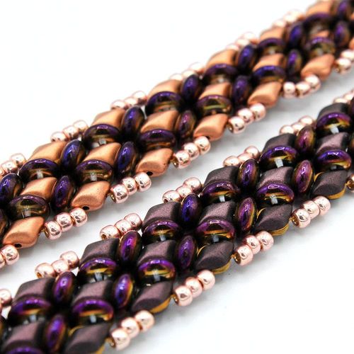 Marylin Bracelet Makes 2 copper plum bracelet making kit — DIY set with beads and instructions for creating handmade jewelry