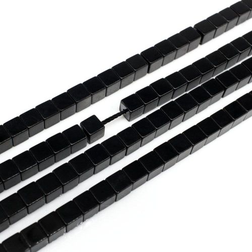 4mm hematite cube — for jewelry making, crafting, and beadwork projects
