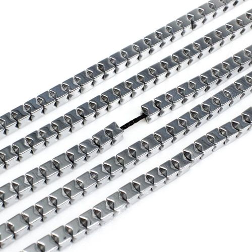 3mm hematite cube — for jewelry making, crafting, and beadwork projects