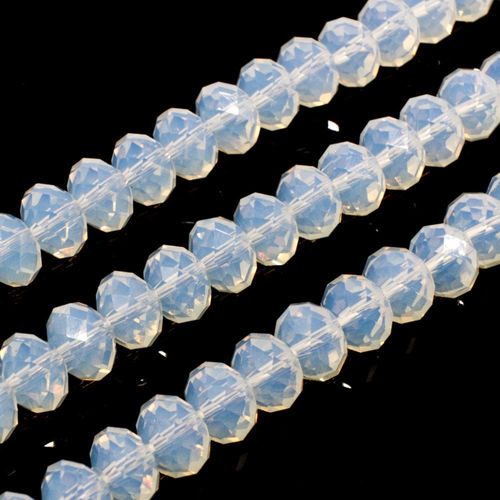 8mm crystal beads opal, pack of 70 — faceted for jewelry making and beadwork