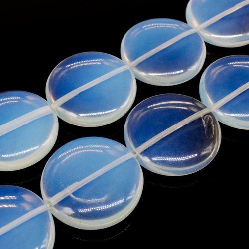 Opal Large Flat Disc Beads 26mm for jewellery making