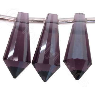 19mm crystal beads purple — faceted for jewelry making and beadwork