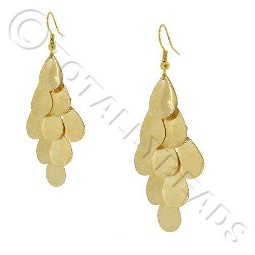 Cascade Earring Kit gold teardrops earring making kit — DIY set with beads and instructions for creating handmade jewelry