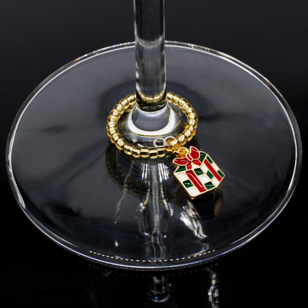 Wine Charm Festive Collection 6pcs jewelry making kit — DIY set with beads and instructions for creating handmade jewelry