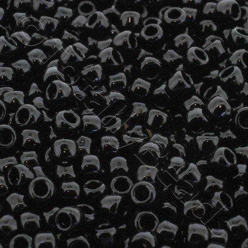 Toho Size 8 Seed Beads 10g - Opaque Jet Black