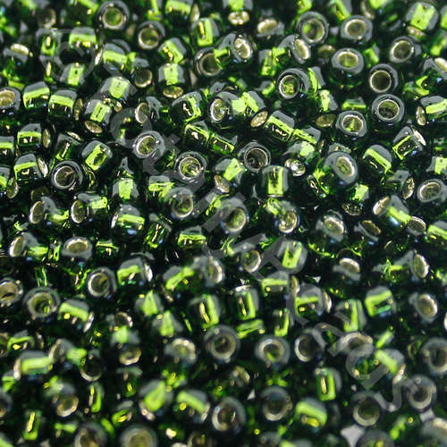 Toho Size 8 Seed Beads 10g - Silver Lined Olivine
