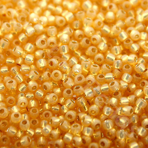 Toho Size 11 Seed Beads 10g - Silver Lined Milky Lt Topaz