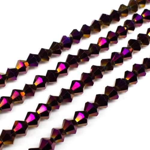 5mm crystal bicone beads purple iris — faceted for jewelry making and beadwork
