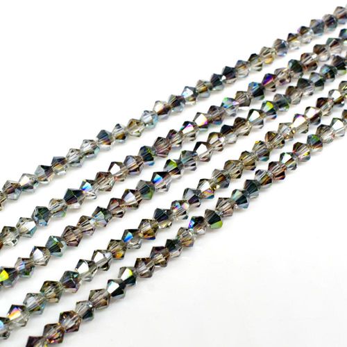 3mm crystal bicone beads olive garden — faceted for jewelry making and beadwork
