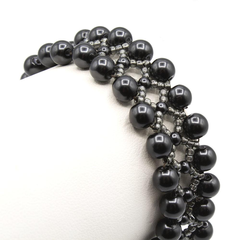 Serenity Bracelet charcoal smoke bracelet making kit — DIY set with beads and instructions for creating handmade jewelry