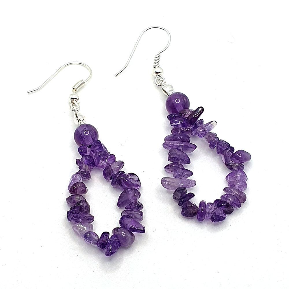 Precious Gemstone Set amethyst jewelry making kit — DIY set with beads and instructions for creating handmade jewelry