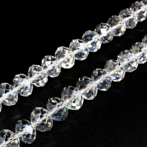 10mm crystal beads blue shade clear, pack of 30 — faceted for jewelry making and beadwork