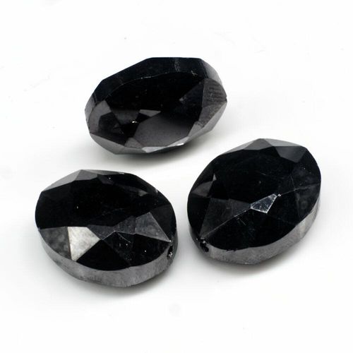 20mm crystal beads charcoal, pack of 6 — faceted for jewelry making and beadwork