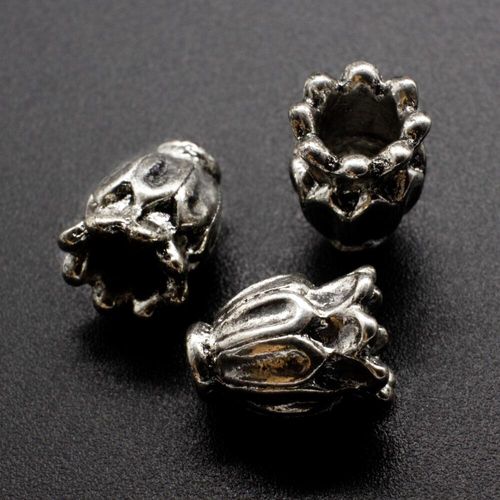 Metal Bead Bead Tulip 13mm 8pcs Antique Silver for jewellery making