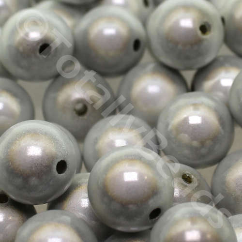 16mm Miracle acrylic round beads 16mm round white 10pcs — pack of 10, reflective 3D-effect beads ideal for jewelry making, crafts, and de…