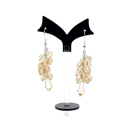 Evie Earrings 3 Pairs champagne earring making kit — DIY set with beads and instructions for creating handmade jewelry