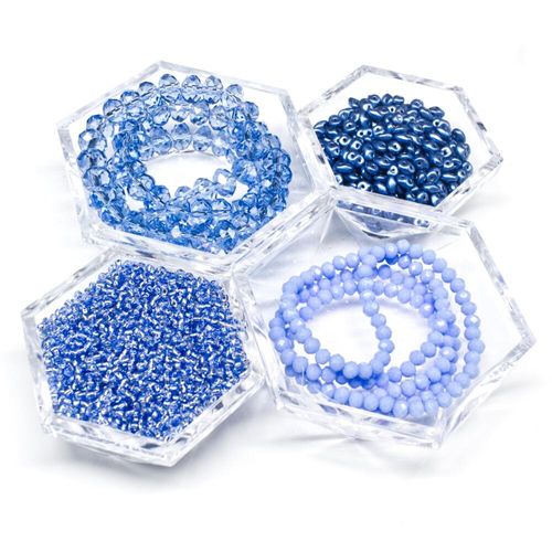 Sophie Bauble Zoom 30/5 sapphire jewelry making kit — DIY set with beads and instructions for creating handmade jewelry