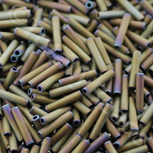 Toho 9mm Bugle Beads 10g - Matt Iris Brown