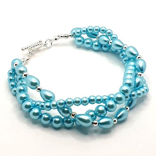 Felicity Twisted Pearl Jewellery aqua jewelry making kit — DIY set with beads and instructions for creating handmade jewelry