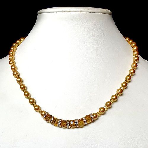 Idina Crystal Jewellery amber jewelry making kit — DIY set with beads and instructions for creating handmade jewelry