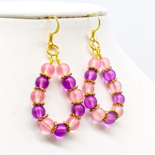 Chloe Earrings 2 Pairs fruit punch earring making kit — DIY set with beads and instructions for creating handmade jewelry
