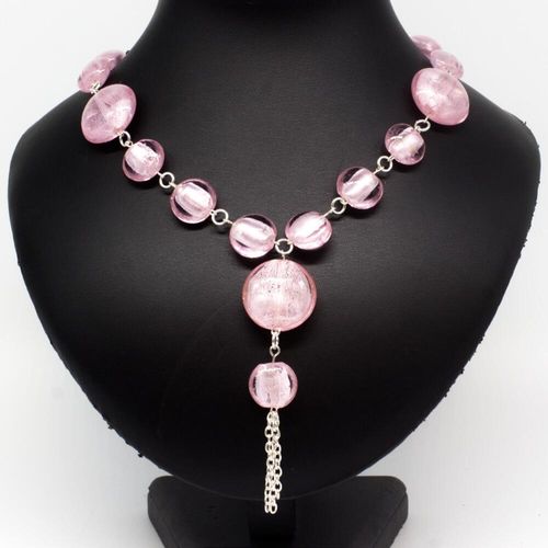 Elise Necklace pink necklace making kit — DIY set with beads and instructions for creating handmade jewelry