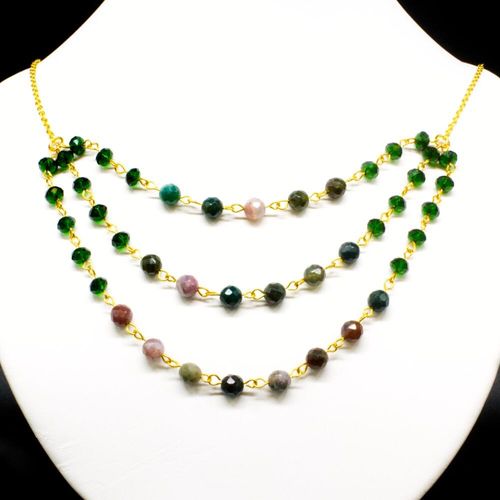 Nadira Necklace indian agate necklace making kit — DIY set with beads and instructions for creating handmade jewelry