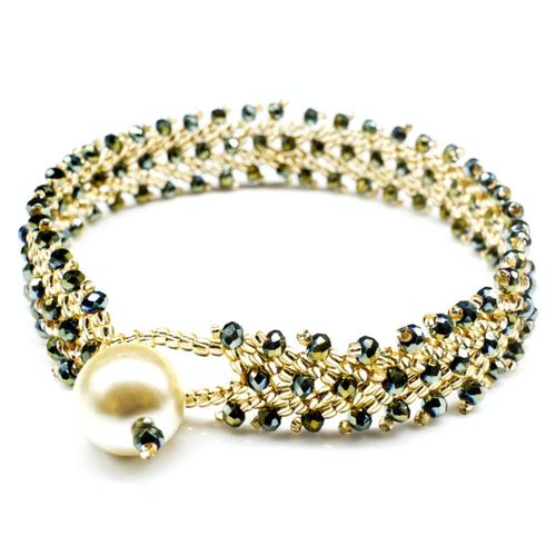 St Petersberg Chevron Bracelets gold bracelet making kit — DIY set with beads and instructions for creating handmade jewelry