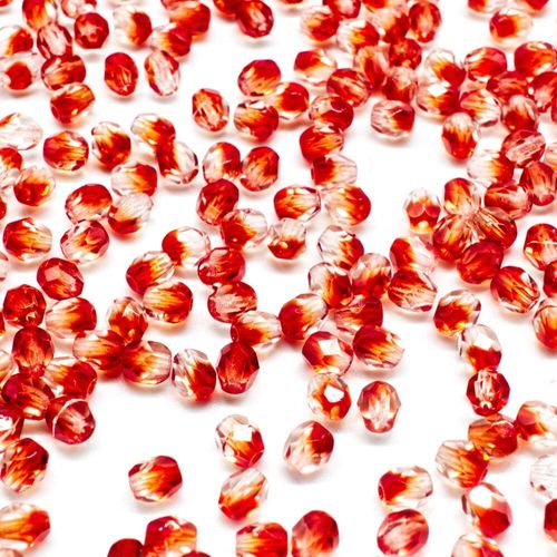 4mm Czech glass fire polished faceted beads crystal siam ruby — pack of 100, high-quality faceted beads perfect for jewelry making and be…