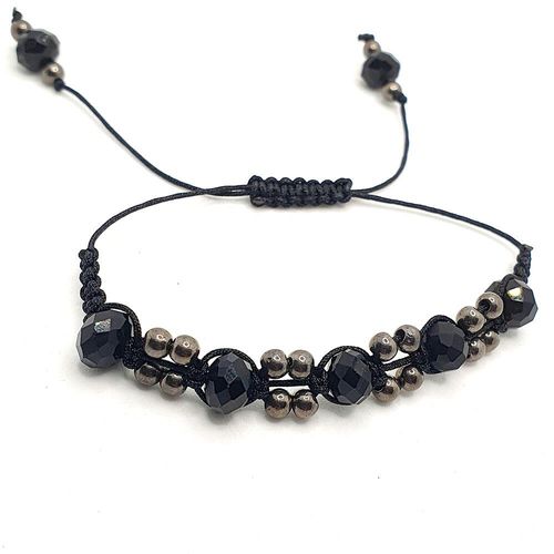 Kelly Macrame Bracelets Makes 6 jet black bracelet making kit — DIY set with beads and instructions for creating handmade jewelry