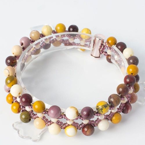 Serenity Gemstone Bracelet mookite bracelet making kit — DIY set with beads and instructions for creating handmade jewelry