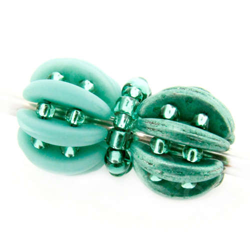 Erudite Crescent Bead Pack mint garden jewelry making kit — DIY set with beads and instructions for creating handmade jewelry