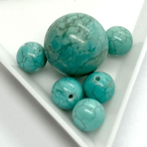 Romanov Gemstone Beads Only turquoise howlite jewelry making kit — DIY set with beads and instructions for creating handmade jewelry