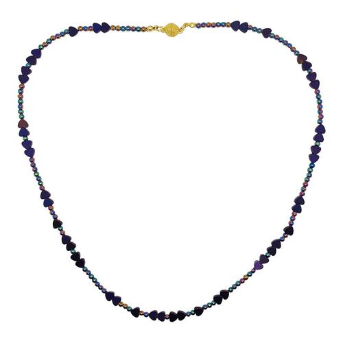 Hematite Heart Jewellery purple jewelry making kit — DIY set with beads and instructions for creating handmade jewelry