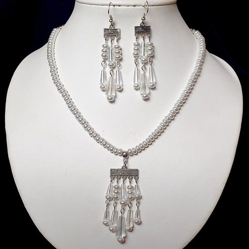 Carmen Cone Necklace & Earrings crystal ab necklace making kit — DIY set with beads and instructions for creating handmade jewelry