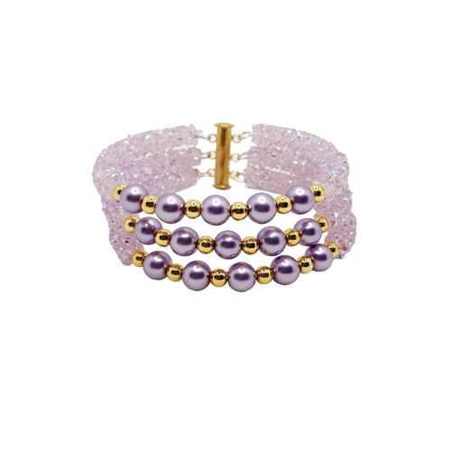 Monique Memory Bracelet lilac ab bracelet making kit — DIY set with beads and instructions for creating handmade jewelry