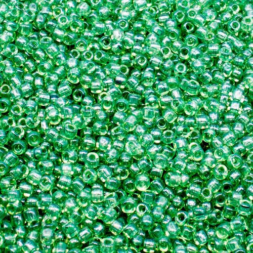 Toho Size 11 Seed Beads 10g Trans. Greenery 6mm for jewellery making