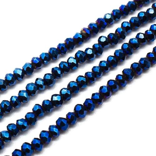 3.5mm crystal beads blue iris, pack of 130 — faceted for jewelry making and beadwork