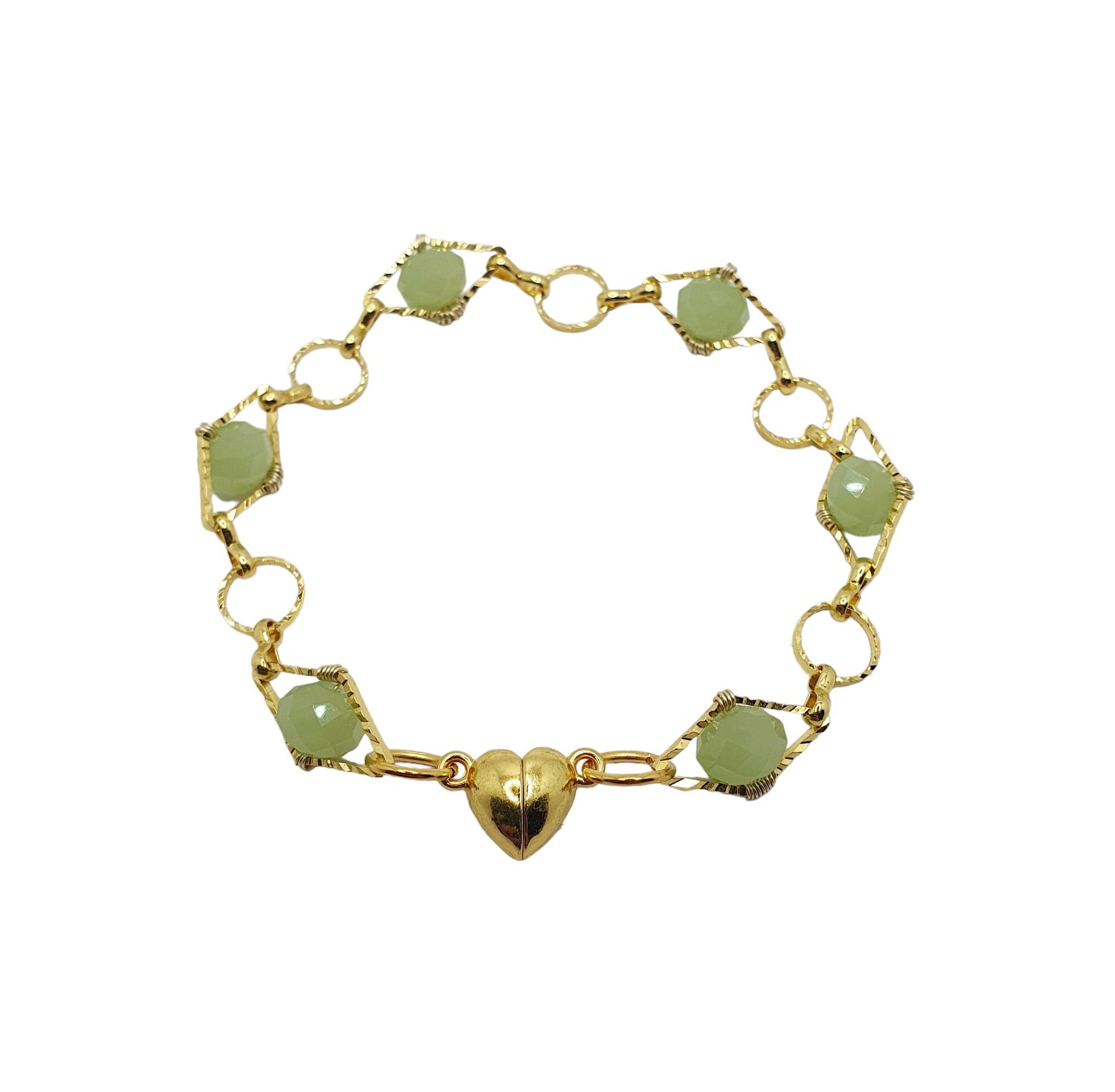 Naomi Diamond Bracelet gold makes 3 (add your clasps) bracelet making kit — DIY set with beads and instructions for creating handmade jew…