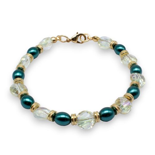 Crystal Coin Bracelet Makes 5 lemon chiffon bracelet making kit — DIY set with beads and instructions for creating handmade jewelry