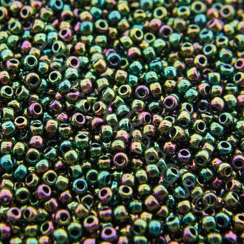 Toho Size 11 Seed Beads 10g - Higher Metalic Iris Olivine