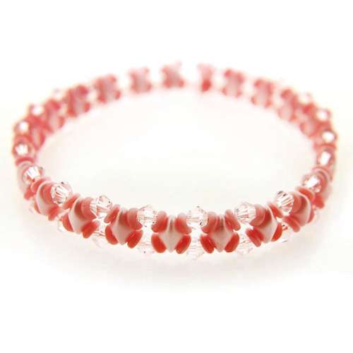 GemDuo Sparkle Bracelets baby pink bracelet making kit — DIY set with beads and instructions for creating handmade jewelry
